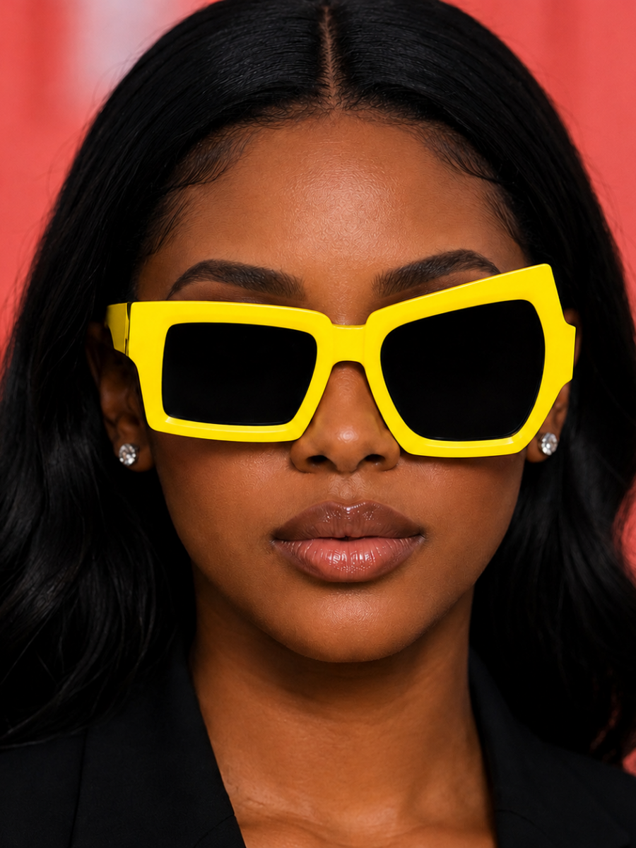 Distorted Sunglass Yellow